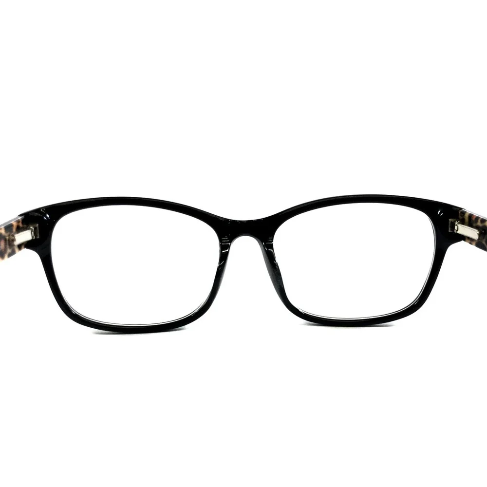 Bebe Eyeglasses Frames BB5193 001 JET Black Brown Leopard Print 53-16-140